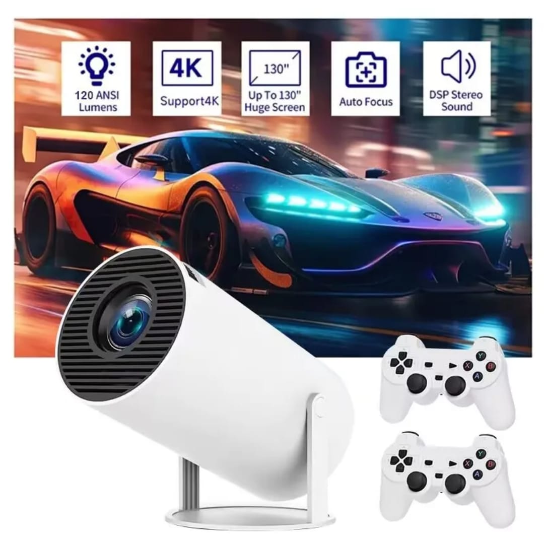 Proyector X10 PLUS – Incluye Juegos y 2 Mandos Inalámbricos para una Experiencia Completa