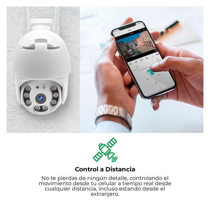 Cámara de Seguridad Wi-Fi Exterior 1080P | Visión Nocturna, Detección de Movimiento y Conectividad Inalámbrica