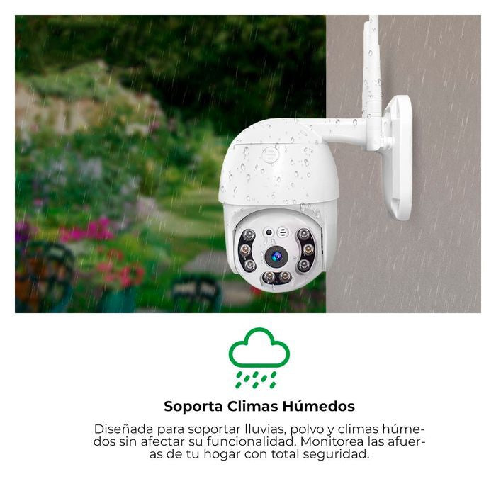 Cámara de Seguridad Wi-Fi Exterior 1080P | Visión Nocturna, Detección de Movimiento y Conectividad Inalámbrica