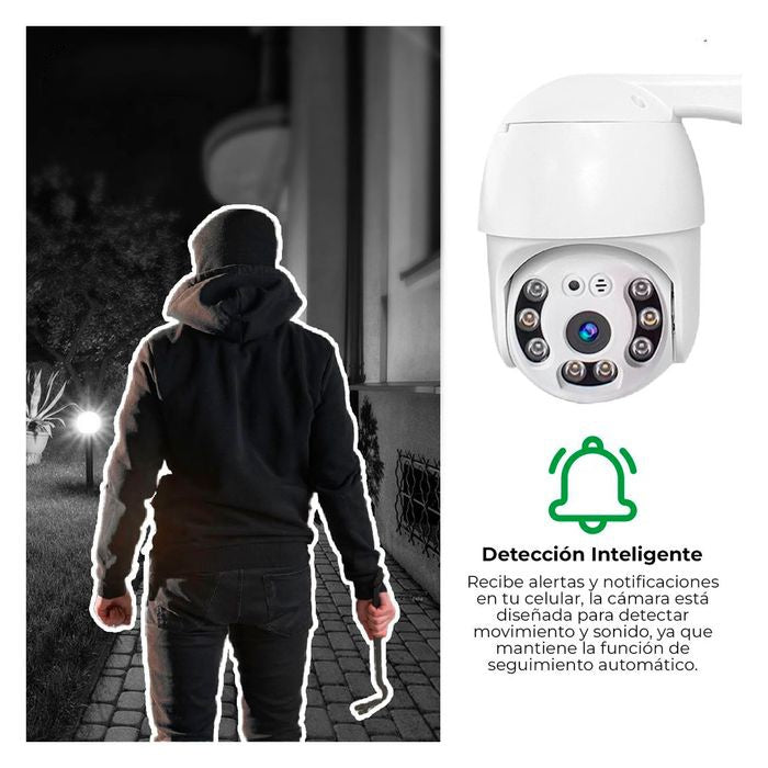 Cámara de Seguridad Wi-Fi Exterior 1080P | Visión Nocturna, Detección de Movimiento y Conectividad Inalámbrica