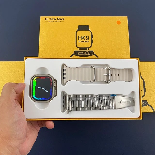 Smartwatch HK9 Ultra Max con dos mallas