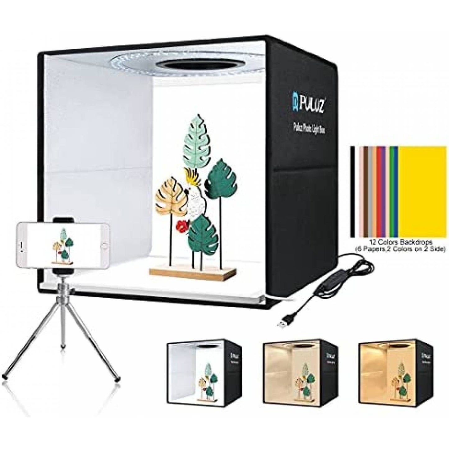 Caja de Estudio Fotográfico Con Luz LED Regulable