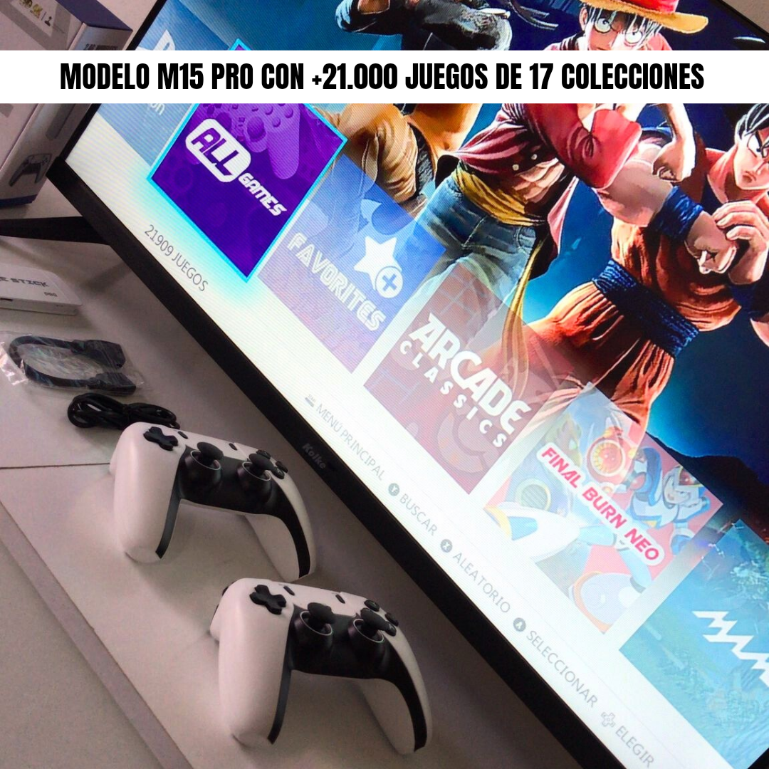 Game Stick M15 PRO - Consola inalámbrica de videojuegos +21.000 juegos
