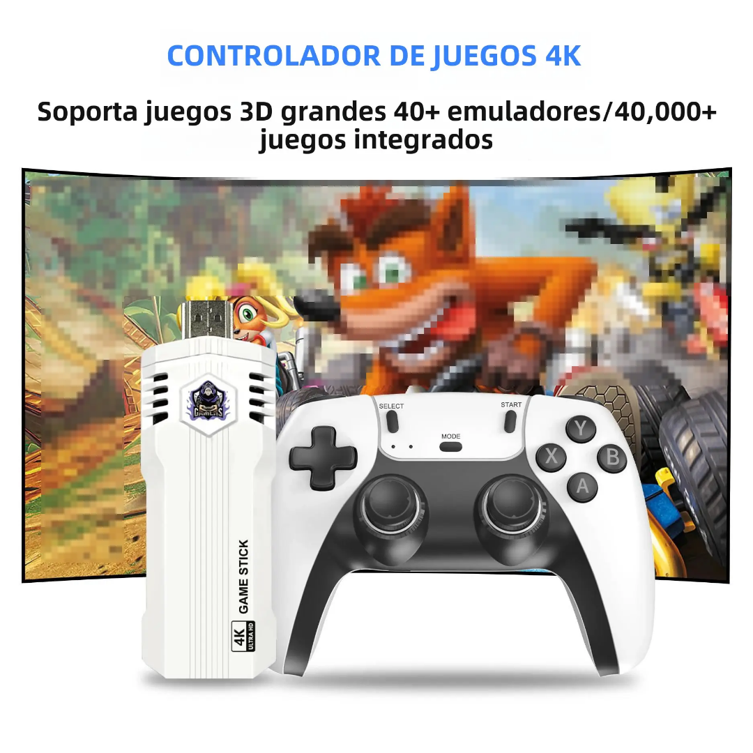 Game Stick X2 PLUS MAX - Consola inalámbrica +55.000 juegos + microSD con 73 juegos de PSP similares a Playstation 2