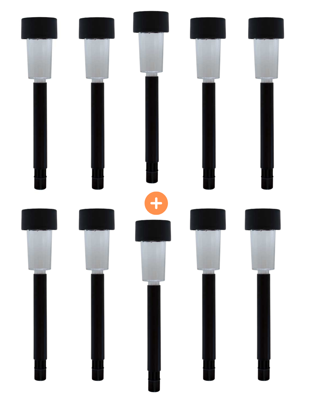 Antorcha Solar Caminera de Plástico para Exteriores