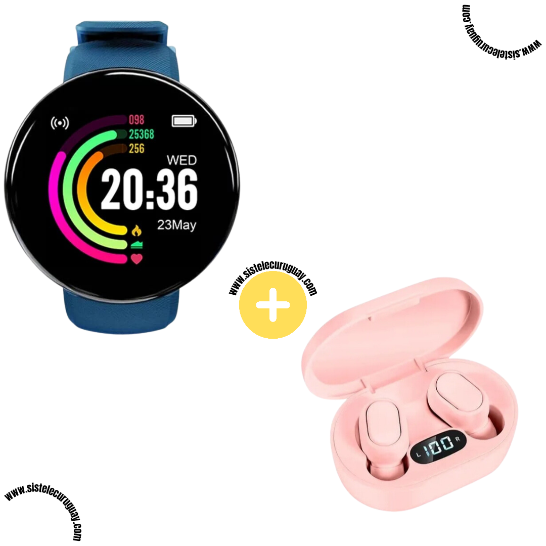 Smart Bracelet Circular Ultra + Auriculares Inalámbricos E7S
