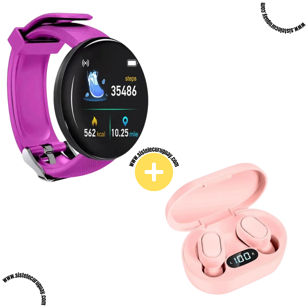 Smart Bracelet Circular Ultra + Auriculares Inalámbricos E7S