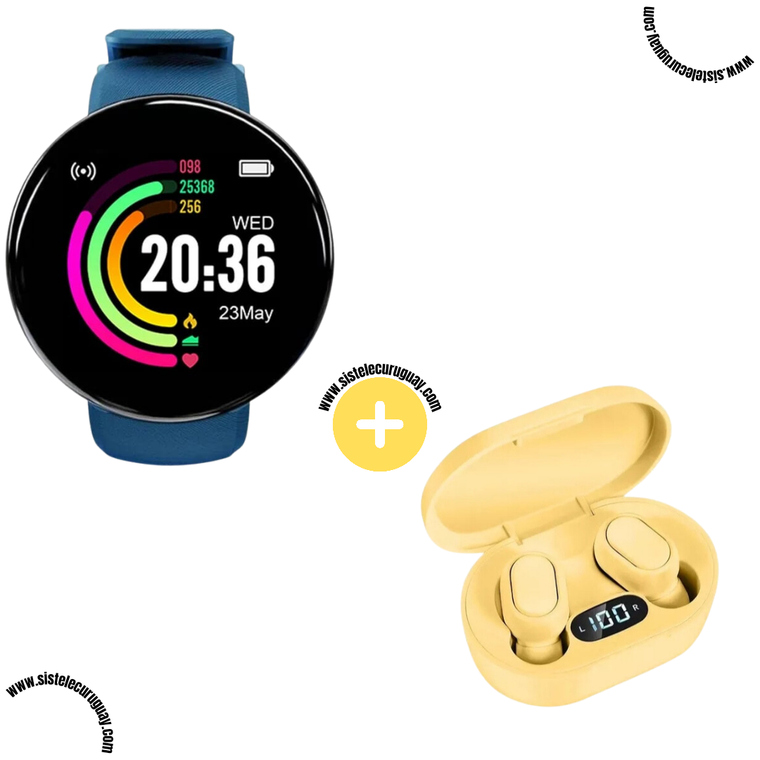 Smart Bracelet Circular Ultra + Auriculares Inalámbricos E7S