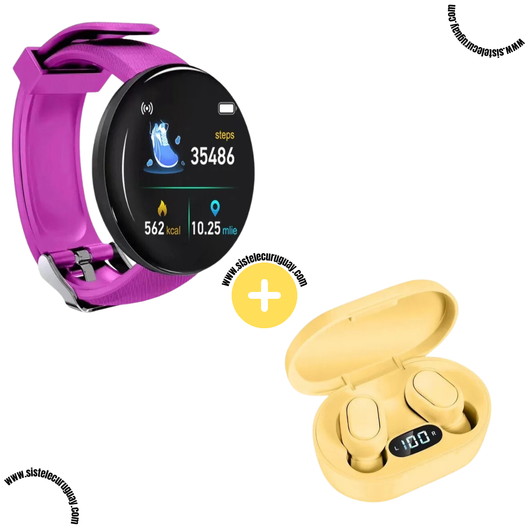 Smart Bracelet Circular Ultra + Auriculares Inalámbricos E7S