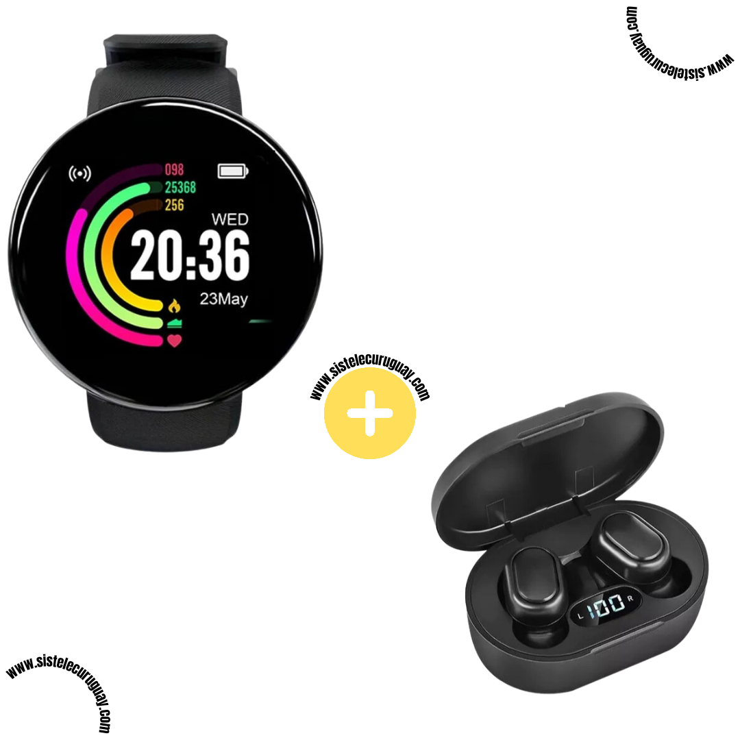 Smart Bracelet Circular Ultra + Auriculares Inalámbricos E7S