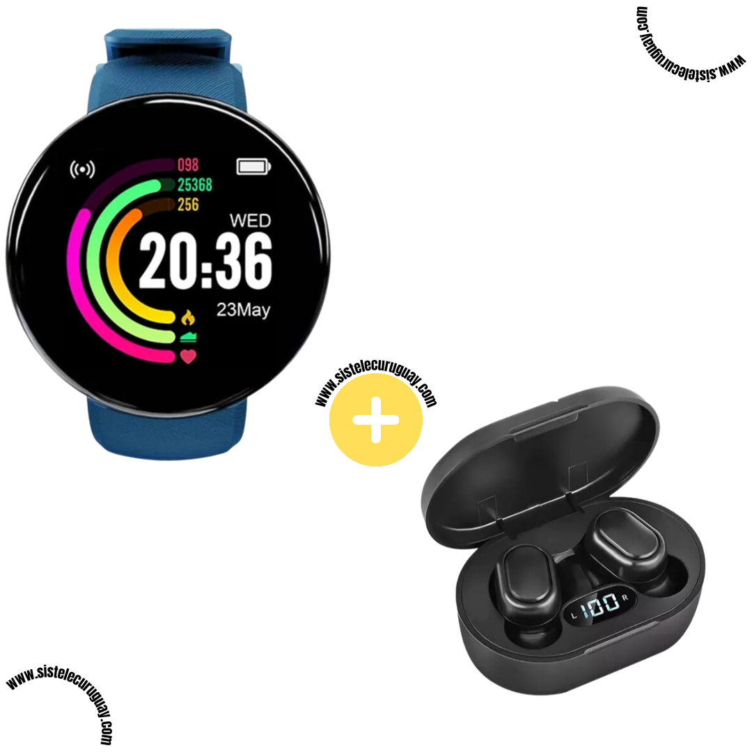 Smart Bracelet Circular Ultra + Auriculares Inalámbricos E7S