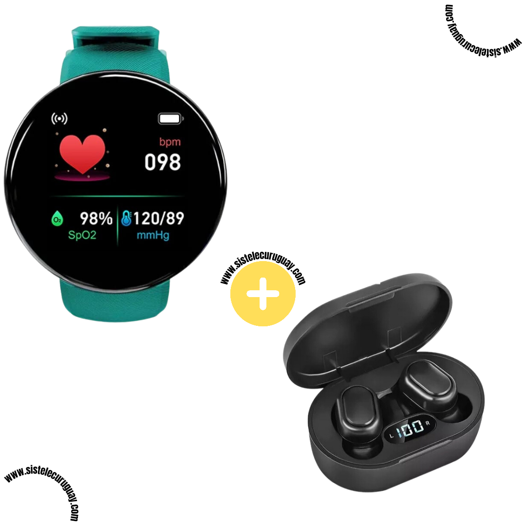 Smart Bracelet Circular Ultra + Auriculares Inalámbricos E7S