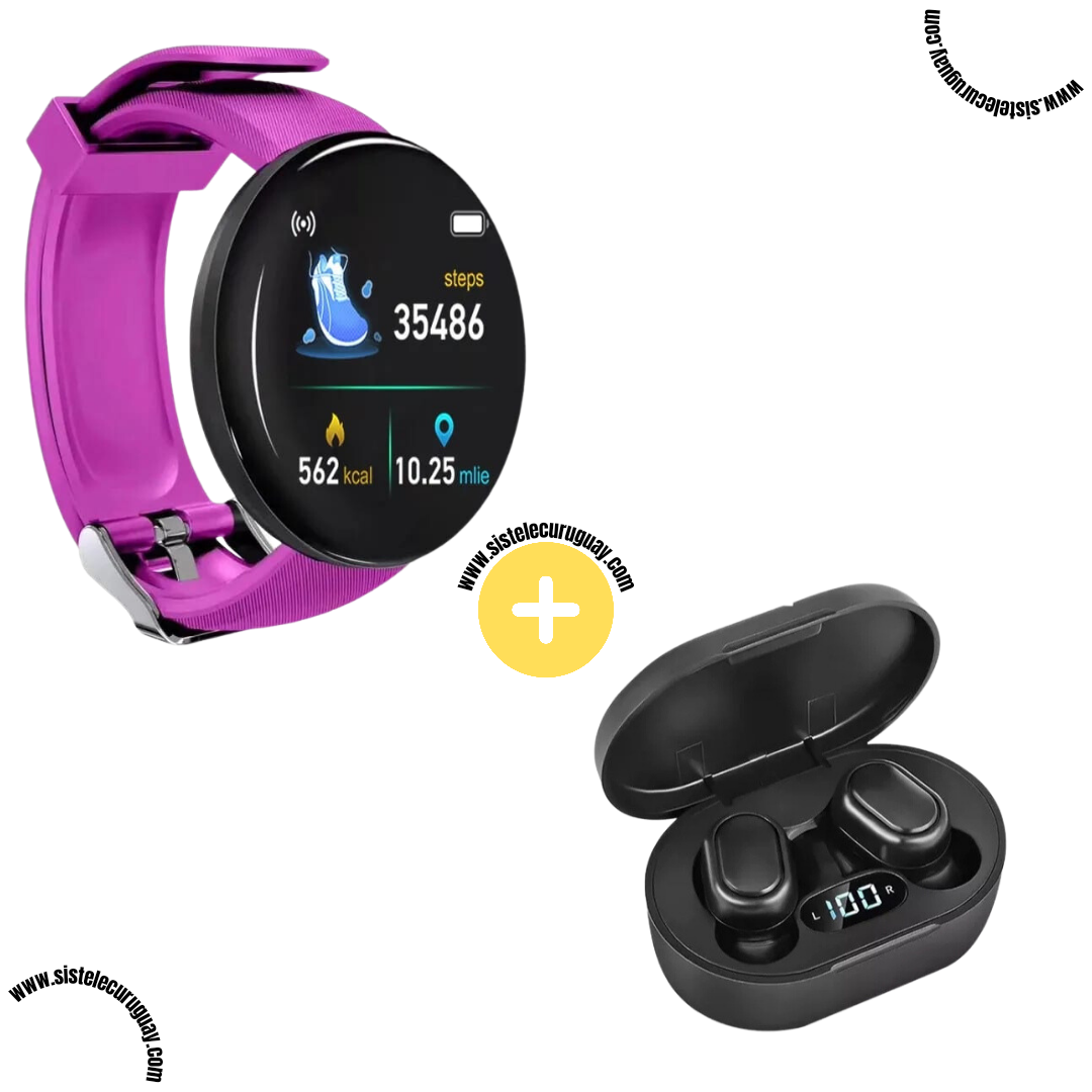Smart Bracelet Circular Ultra + Auriculares Inalámbricos E7S