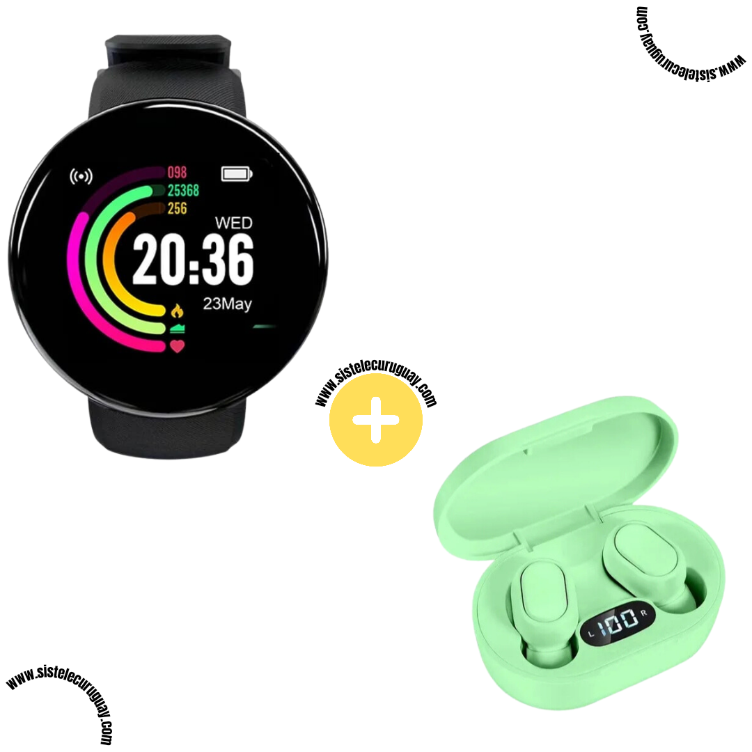 Smart Bracelet Circular Ultra + Auriculares Inalámbricos E7S
