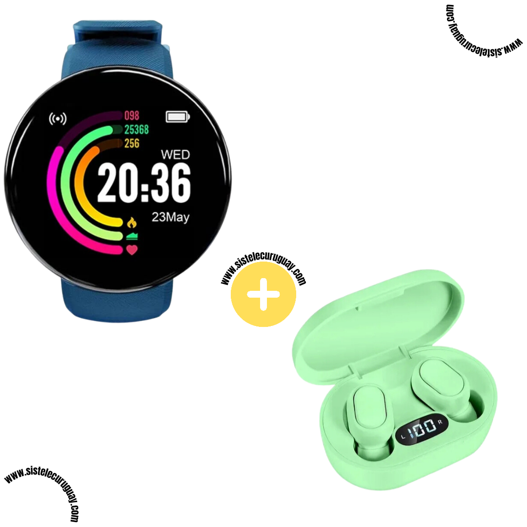 Smart Bracelet Circular Ultra + Auriculares Inalámbricos E7S