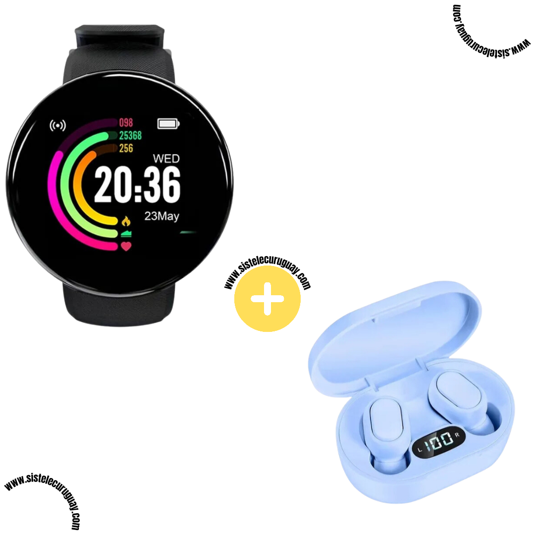 Smart Bracelet Circular Ultra + Auriculares Inalámbricos E7S