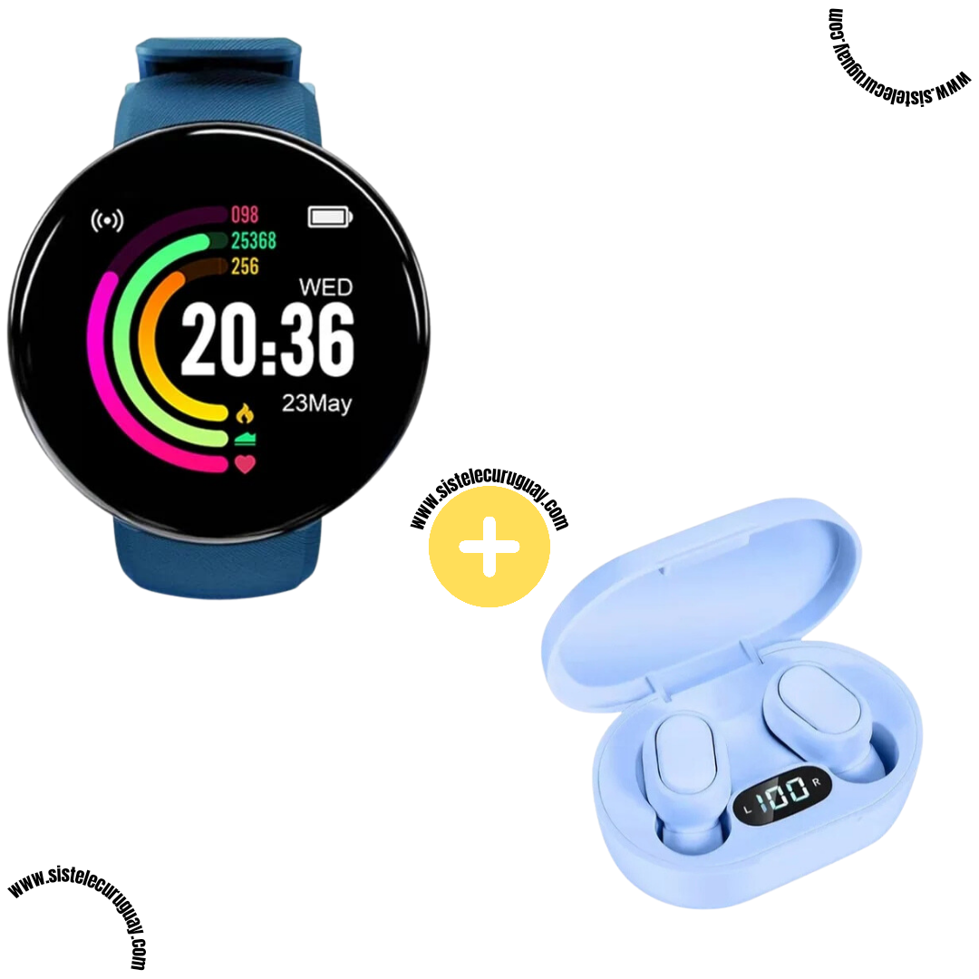 Smart Bracelet Circular Ultra + Auriculares Inalámbricos E7S