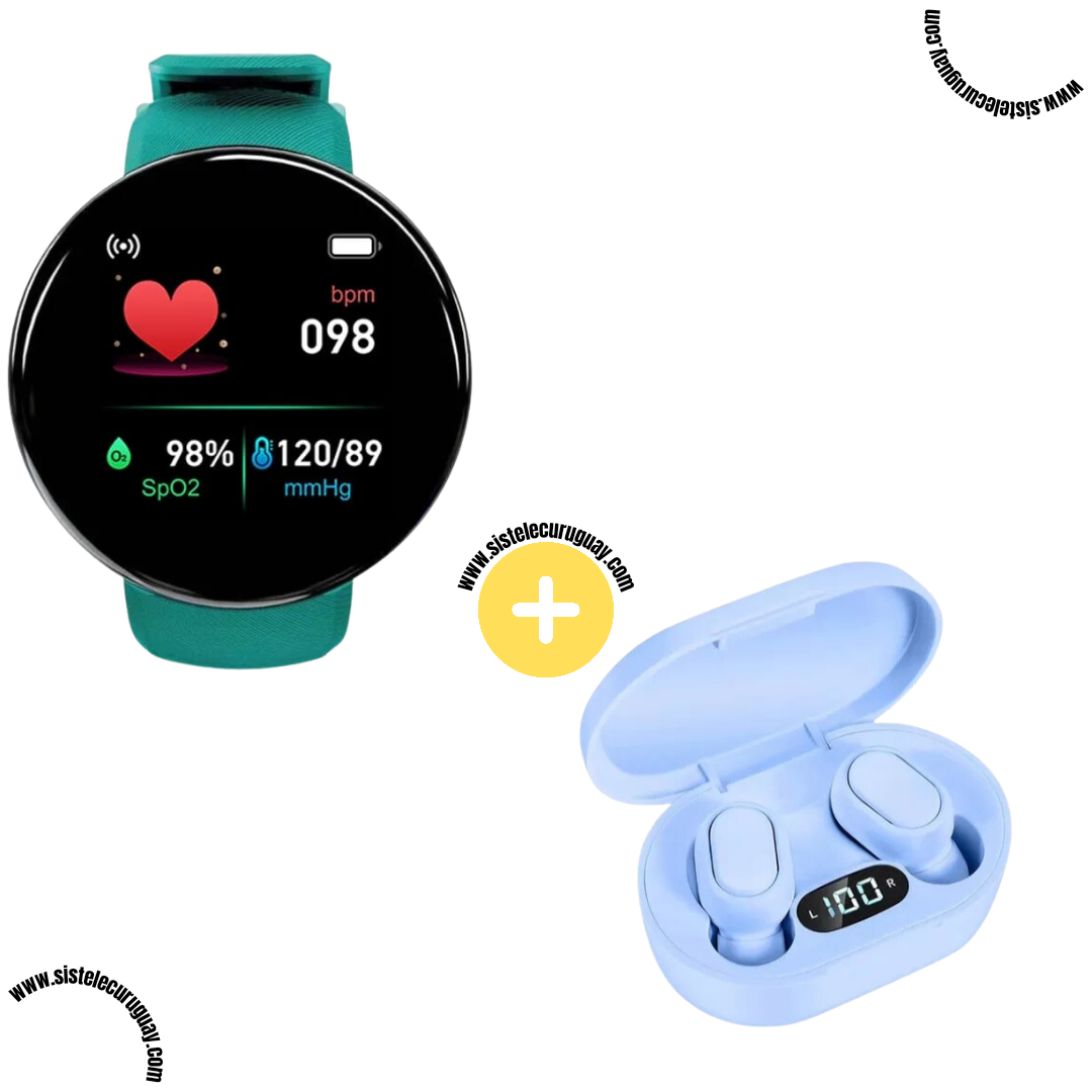 Smart Bracelet Circular Ultra + Auriculares Inalámbricos E7S