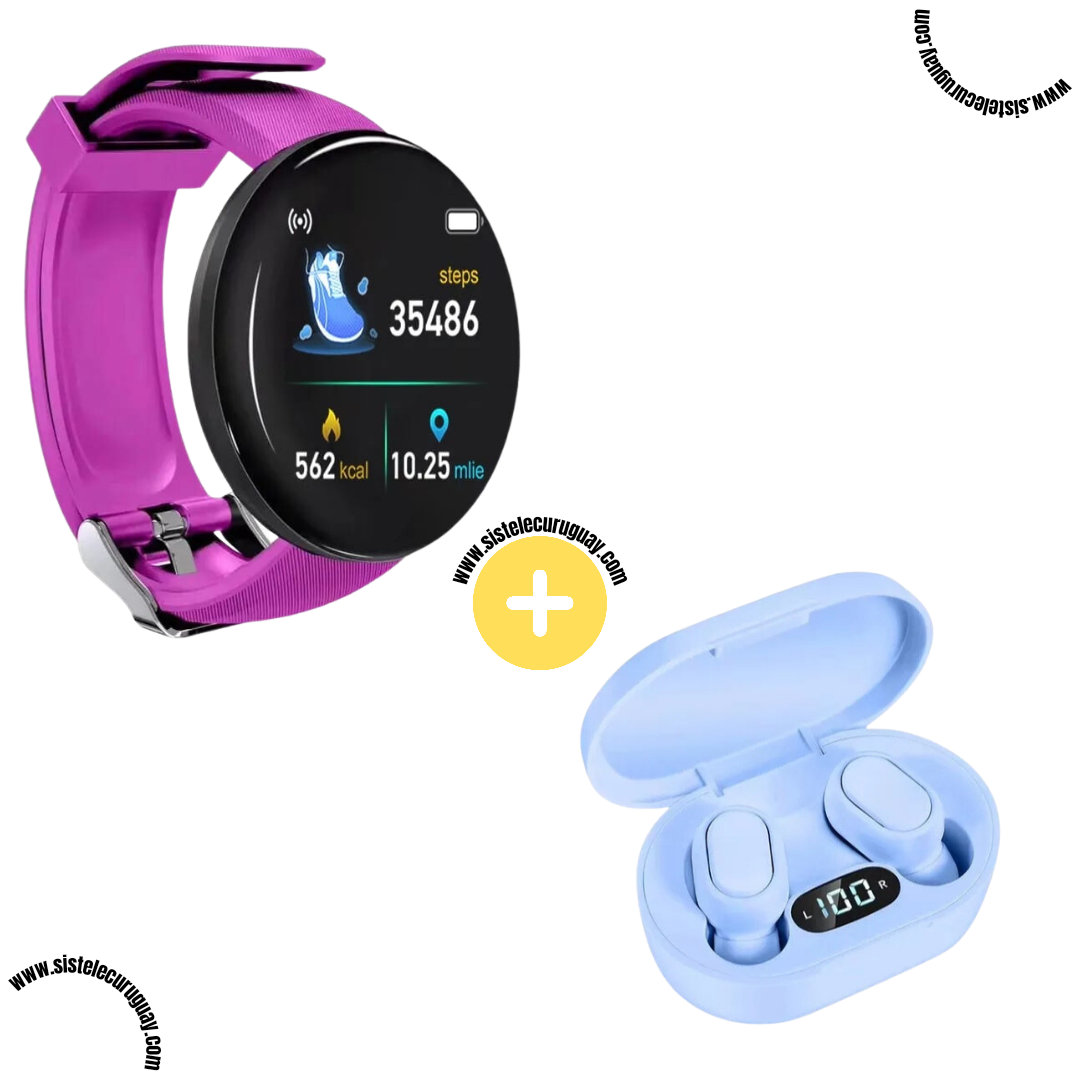 Smart Bracelet Circular Ultra + Auriculares Inalámbricos E7S