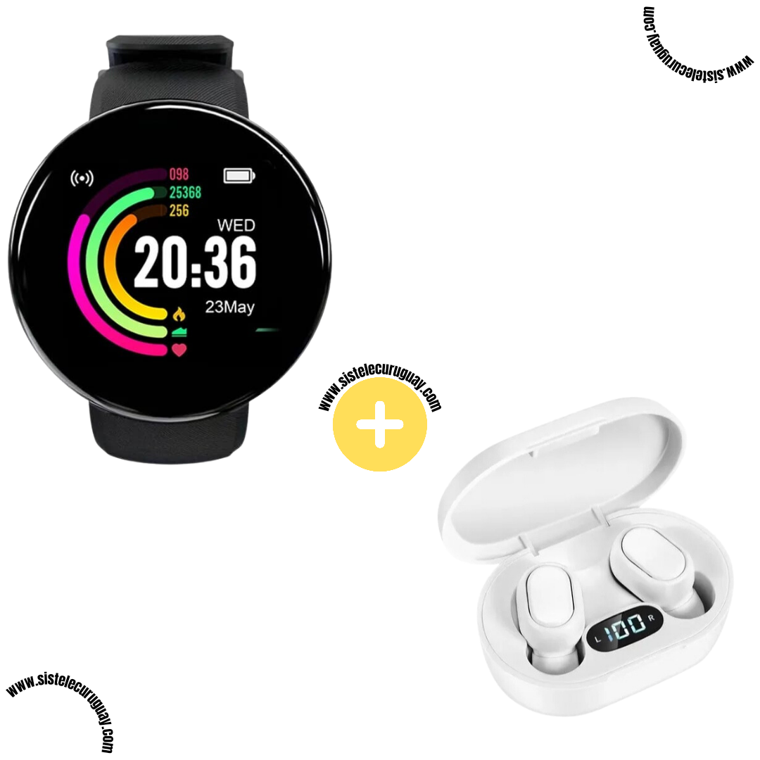 Smart Bracelet Circular Ultra + Auriculares Inalámbricos E7S