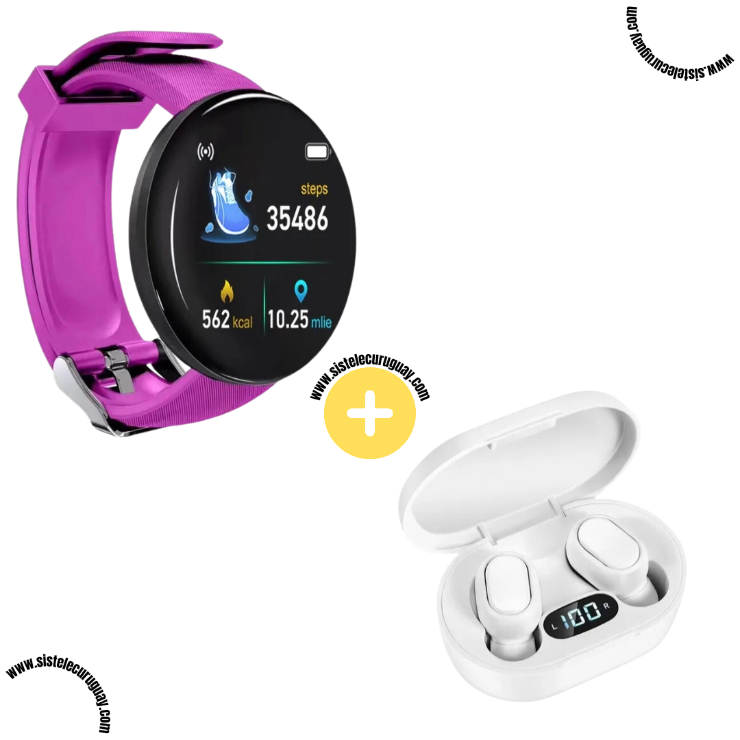 Smart Bracelet Circular Ultra + Auriculares Inalámbricos E7S