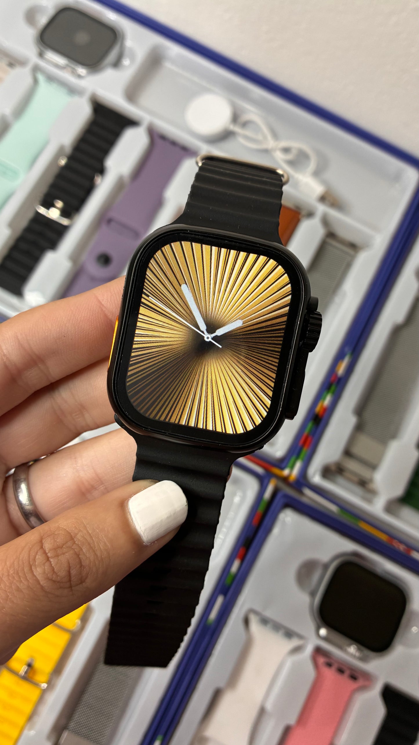 Cofre de smartwatch 7 en 1 con malla de metal