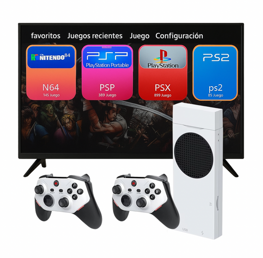 GameStick M88 - M98 Plus – Consola Retro 256GB con Emulador de PlayStation 2 + Mandos Recargables