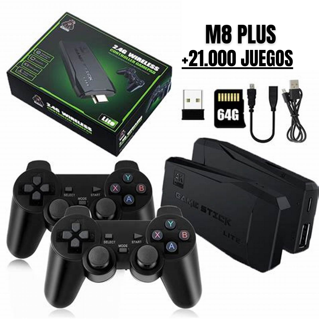 Consola inalámbrica de videojuegos Game Stick M8 PLUS +21.000 juegos