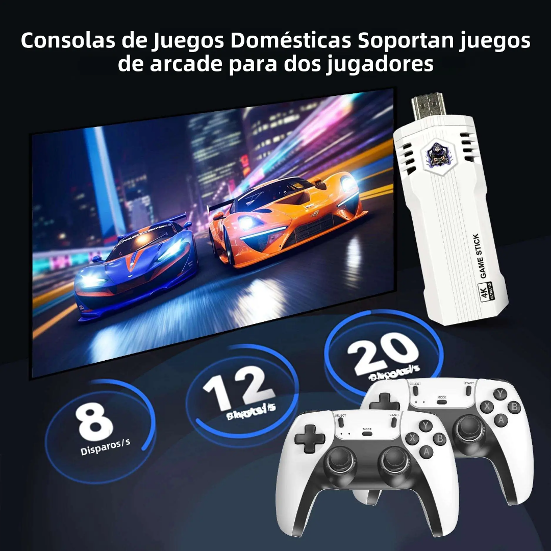 Game Stick X2 PLUS MAX - Consola inalámbrica +55.000 juegos + microSD  con 73 juegos de PSP similares a Playstation 2