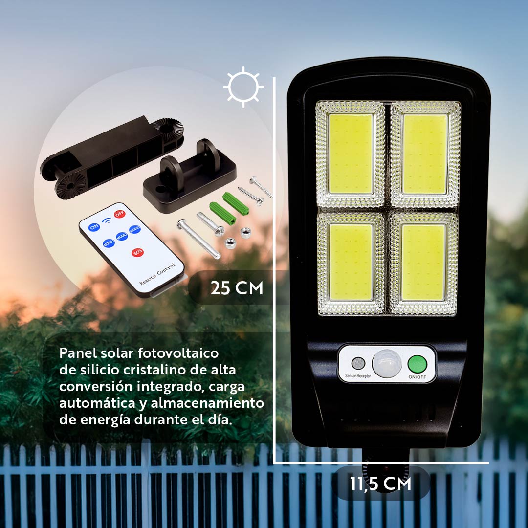Foco Solar 200W: Ilumina con energía renovable