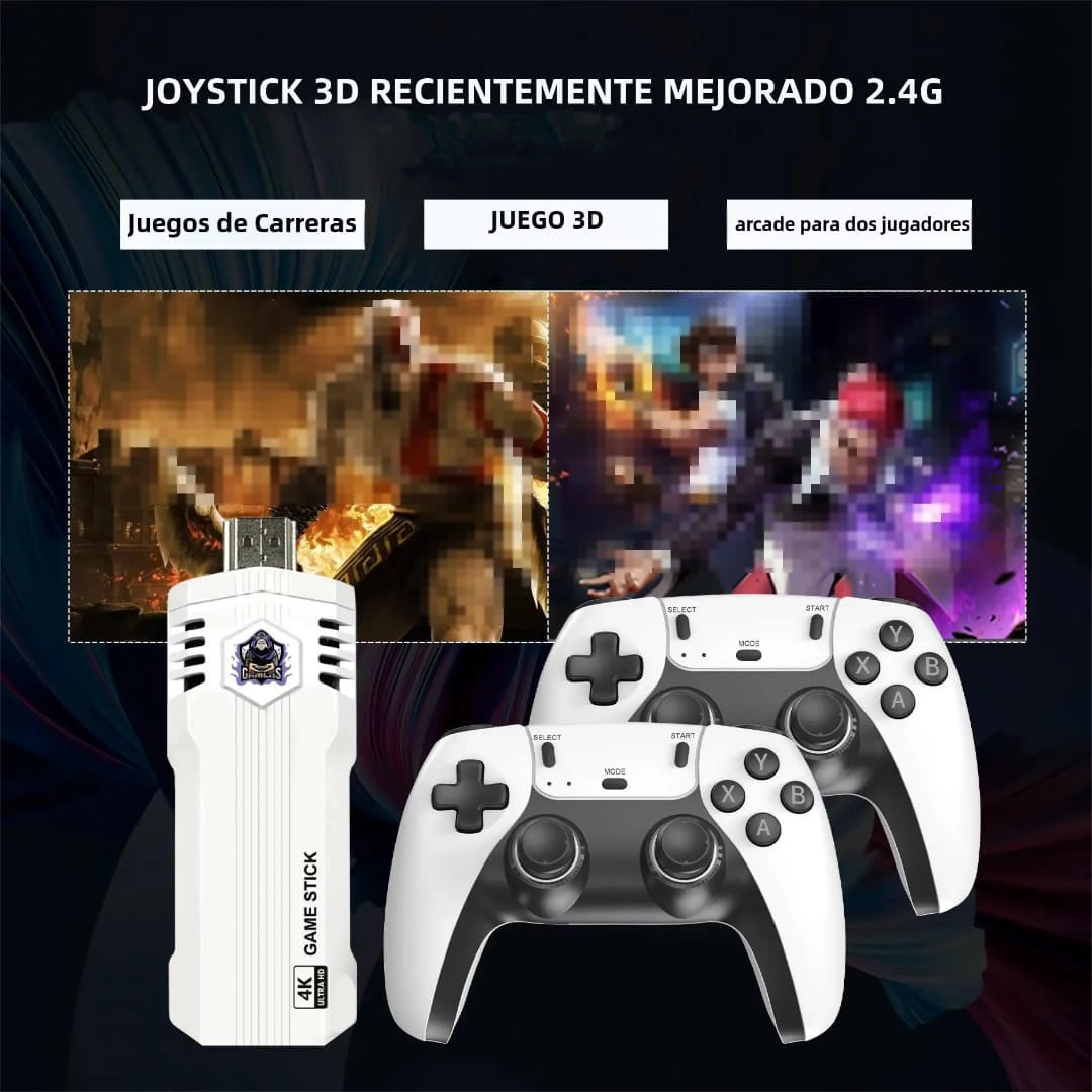 Game Stick X2 PLUS MAX - Consola inalámbrica +55.000 juegos + microSD  con 73 juegos de PSP similares a Playstation 2