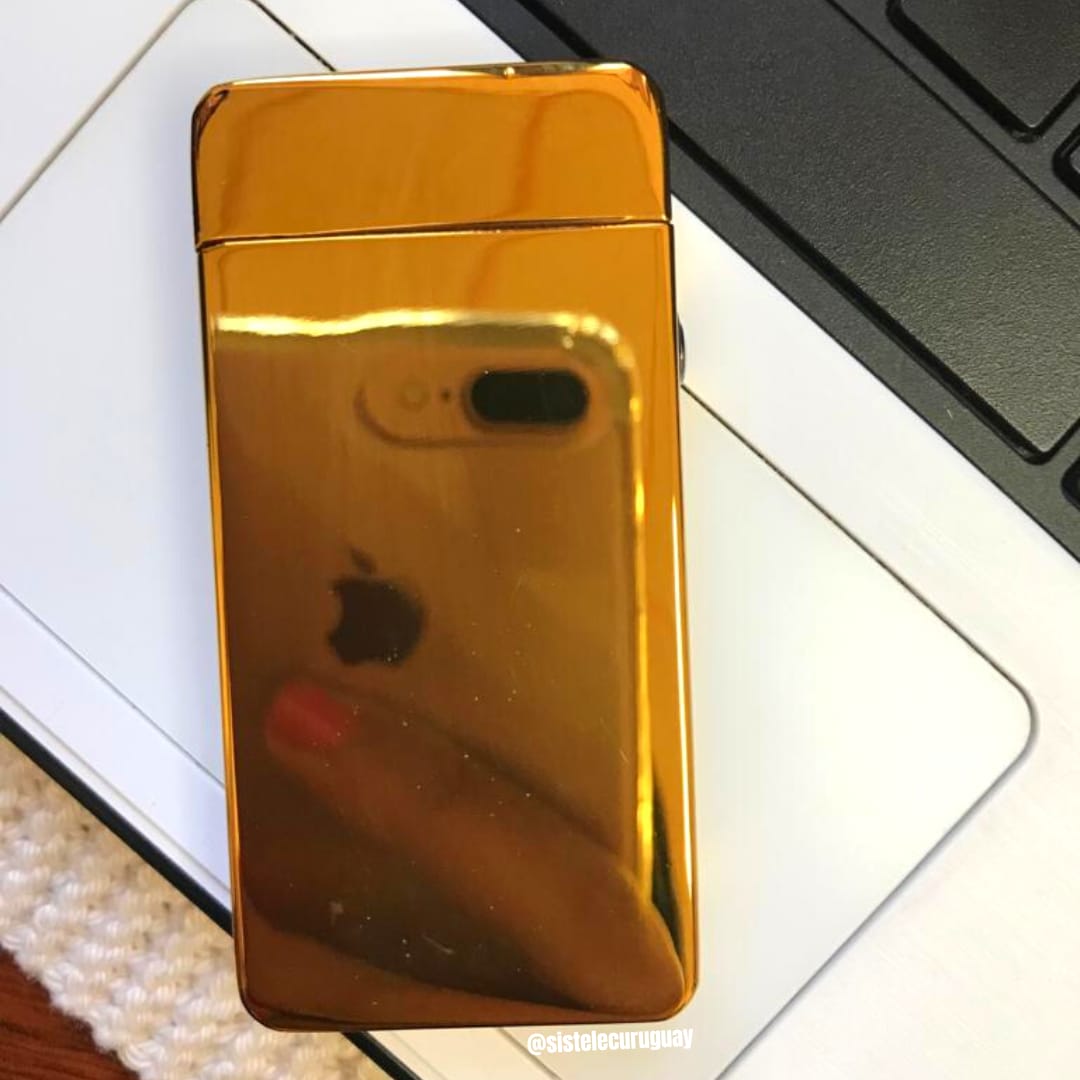 Encendedor electrico dorado